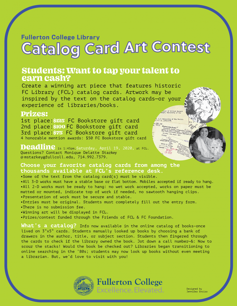 Library Card Catalog Art Contest Fullerton College Library