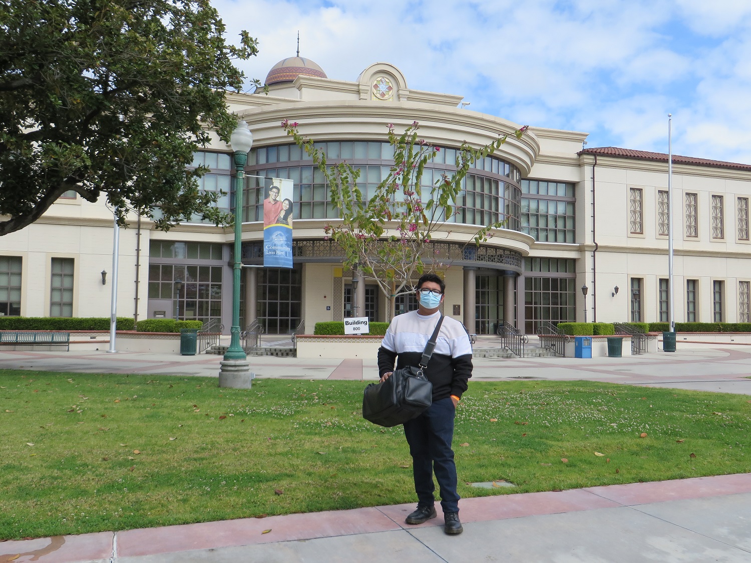 Pandemic Story Student On Campus Photo