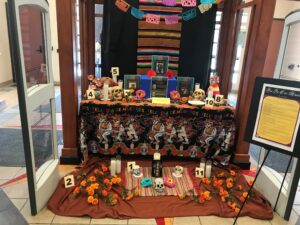 Ofrenda display in the library