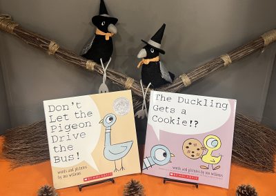 Photo of two Mo Willems' books for silent auction.